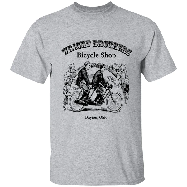 wright brothers bicycle shop shirt sportgrey