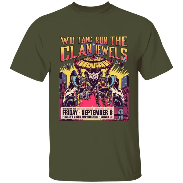 wu tang clan run the jewels shirt militarygreen