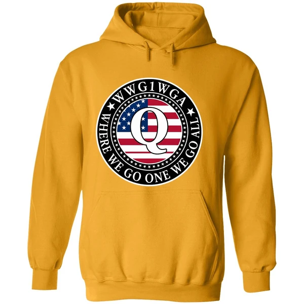 Wwg1wga Where We Go One We Go All Qanon Flag Emblem Hoodie