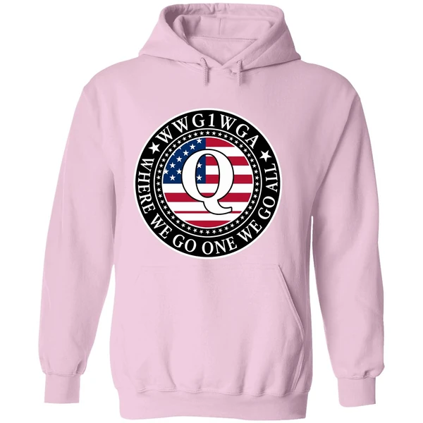 Wwg1wga Where We Go One We Go All Qanon Flag Emblem Hoodie - Image 5