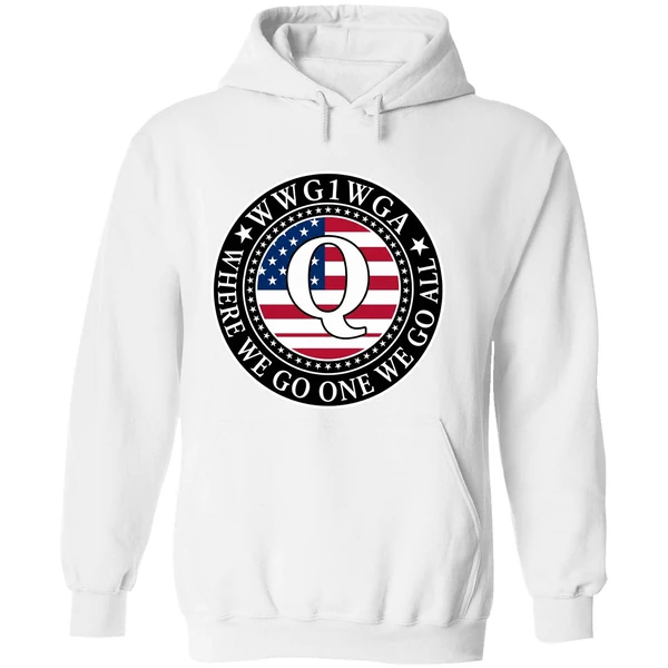 Wwg1wga Where We Go One We Go All Qanon Flag Emblem Hoodie - Image 8