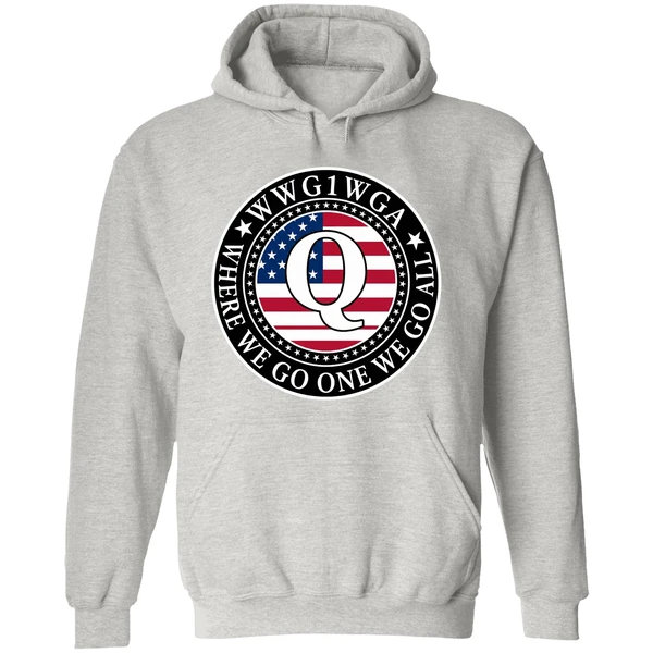 Wwg1wga Where We Go One We Go All Qanon Flag Emblem Hoodie - Image 9