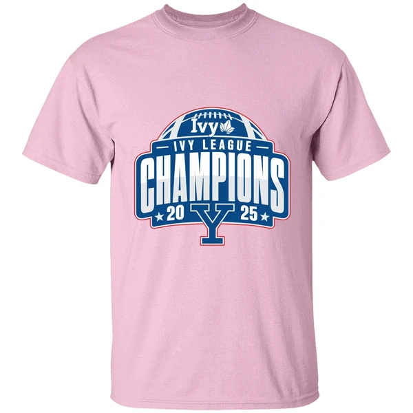 yale football 2025 ivy league champions shirt lightpink