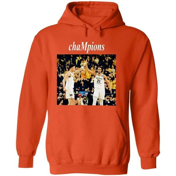 Yaxel Lendeborg And Morez Johnson Jr High Five Michigan Wolverines 2026 Champions Hoodie - Image 6