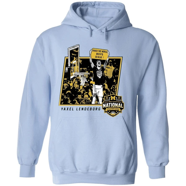 Yaxel Lendeborg Shock The World Boys Michigan Basketball 2026 Hoodie - Image 4