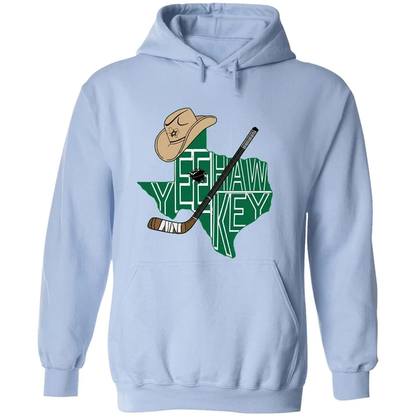 Yee Hawkey Texas Hockey Tees By You Hoodie - Image 4