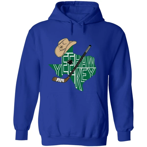 Yee Hawkey Texas Hockey Tees By You Hoodie - Image 7