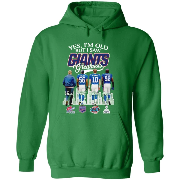 Yes I Am Old But I Saw Greatness Giants 2025 Signature Hoodie - Image 2
