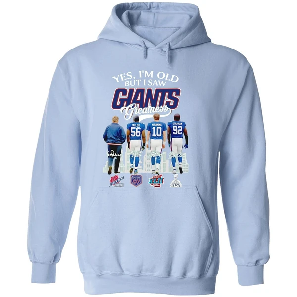 Yes I Am Old But I Saw Greatness Giants 2025 Signature Hoodie - Image 4