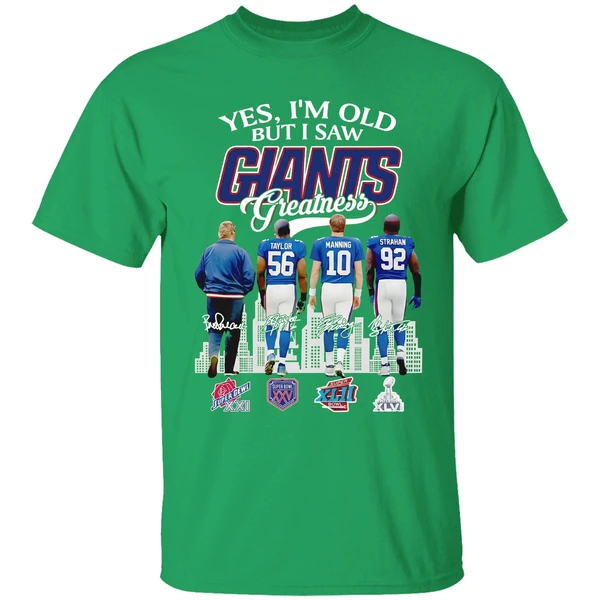 Yes I Am Old But I Saw Greatness Giants 2025 Signature Shirt - Image 2