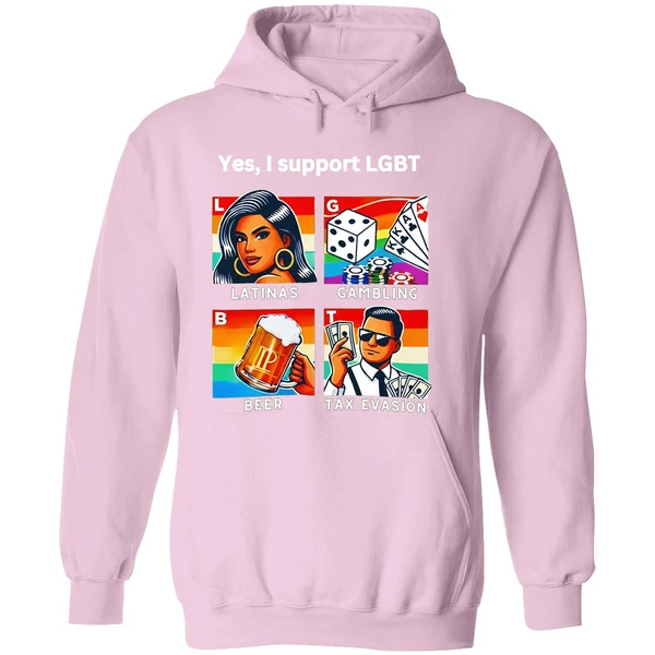 Yes I Support Lgbt Latinas Gambling Beer Tax Evasion Hoodie - Image 5
