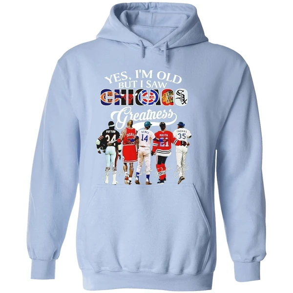 Yes Im Old But I Saw Chicago Greatness Chicago Bears Bulls Cubs Blackhawks Hoodie - Image 4