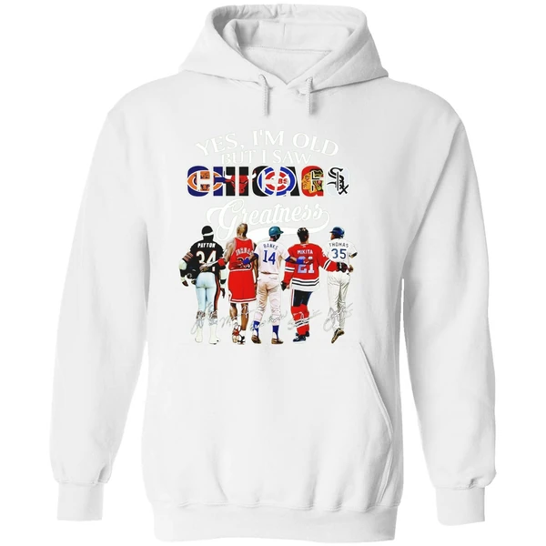 Yes Im Old But I Saw Chicago Greatness Chicago Bears Bulls Cubs Blackhawks Hoodie - Image 8