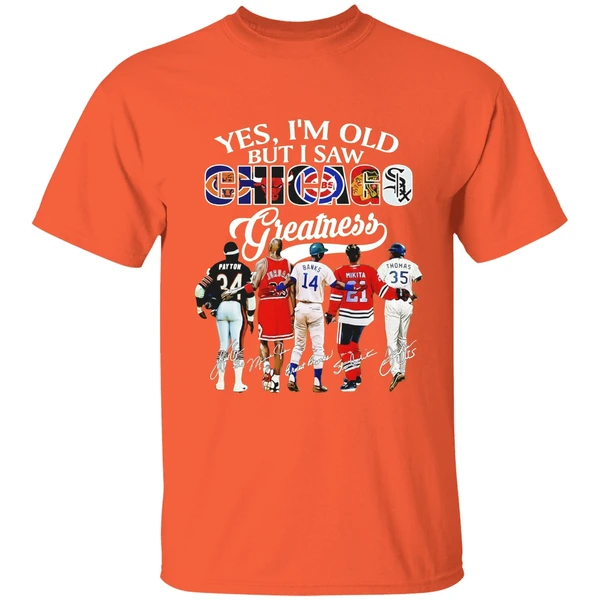 Yes Im Old But I Saw Chicago Greatness Chicago Bears Bulls Cubs Blackhawks White Sox Shirt - Image 6