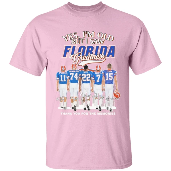 yes im old but i saw florida greatness team player shirt lightpink