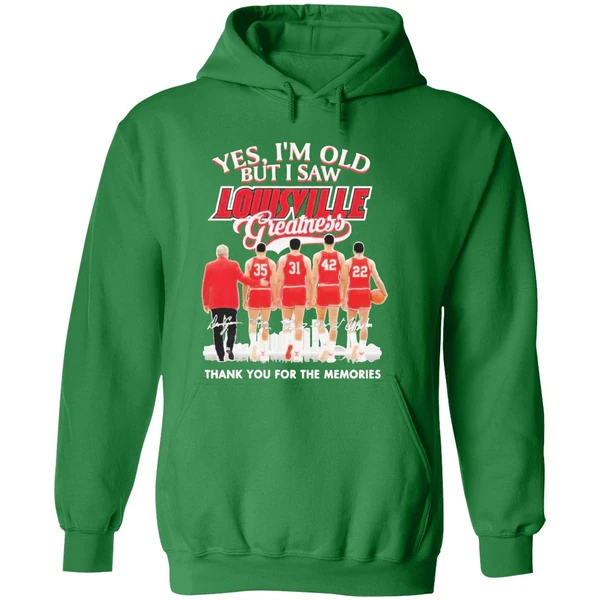 Yes Im Old But I Saw Louisville Cardinals Basketball Hoodie - Image 2
