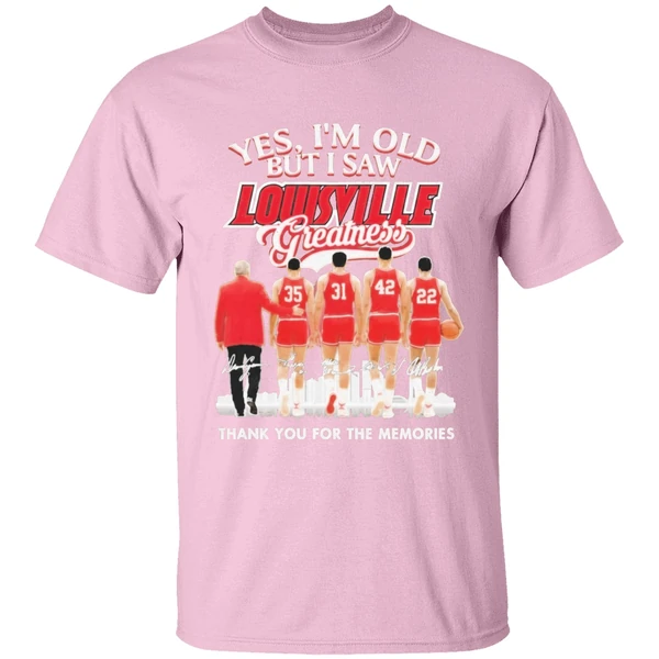 yes im old but i saw louisville cardinals basketball shirt lightpink