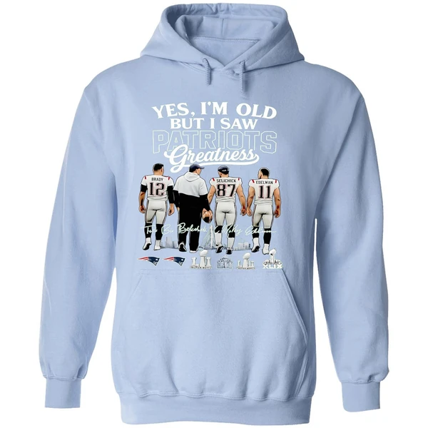 Yes Im Old But I Saw New England Patriots Greatness Super Bowl Hoodie - Image 4