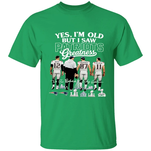 Yes Im Old But I Saw New England Patriots Greatness Super Bowl Shirt - Image 2