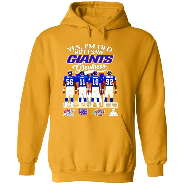 Yes Im Old But I Saw New York Giants Greatness Signature Hoodie