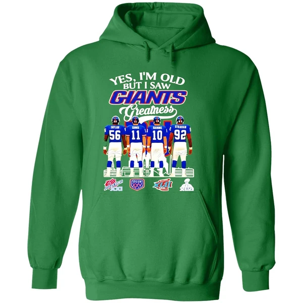 Yes Im Old But I Saw New York Giants Greatness Signature Hoodie - Image 2