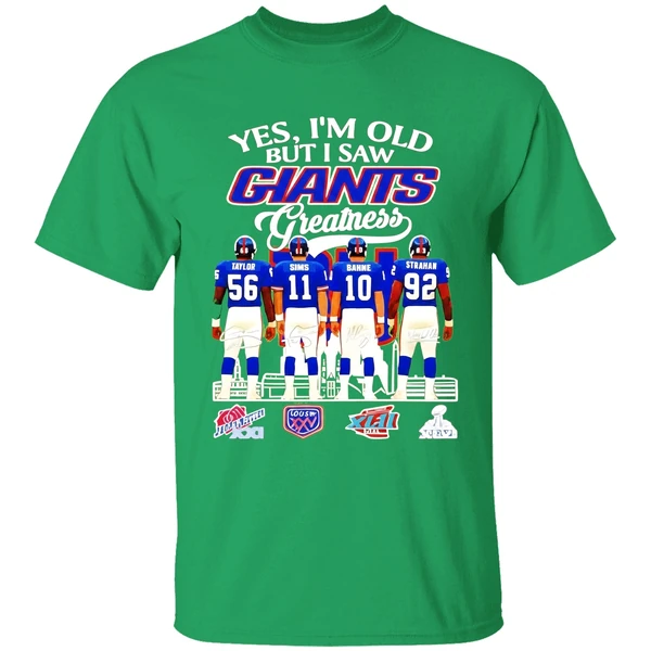 Yes Im Old But I Saw New York Giants Greatness Signature Shirt - Image 2