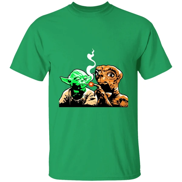 Yoda And E T Smoking Space Buds Shirt - Image 7