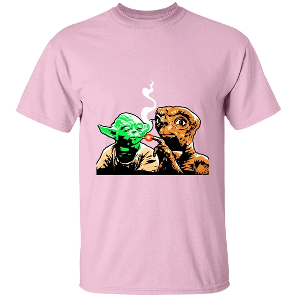 Yoda And E T Smoking Space Buds Shirt - Image 2