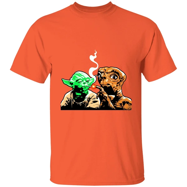 Yoda And E T Smoking Space Buds Shirt - Image 5