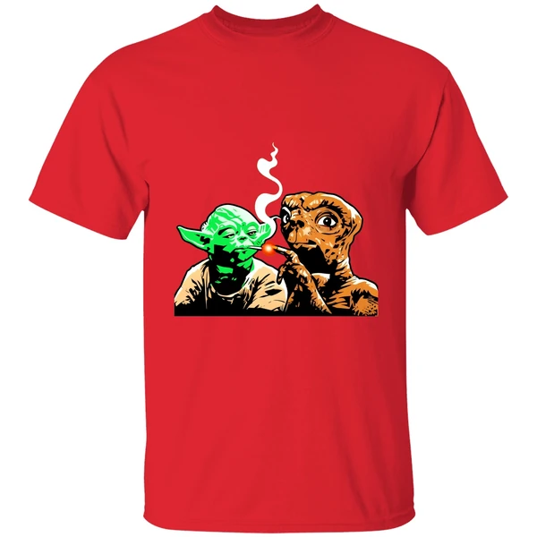 Yoda And E T Smoking Space Buds Shirt - Image 6