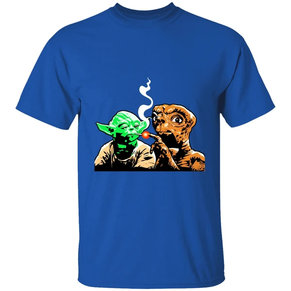 Yoda And E T Smoking Space Buds Shirt