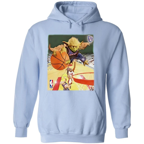 Yoda Slam Dunk Ballin Brooklyn Nets Nba Hoodie - Image 4