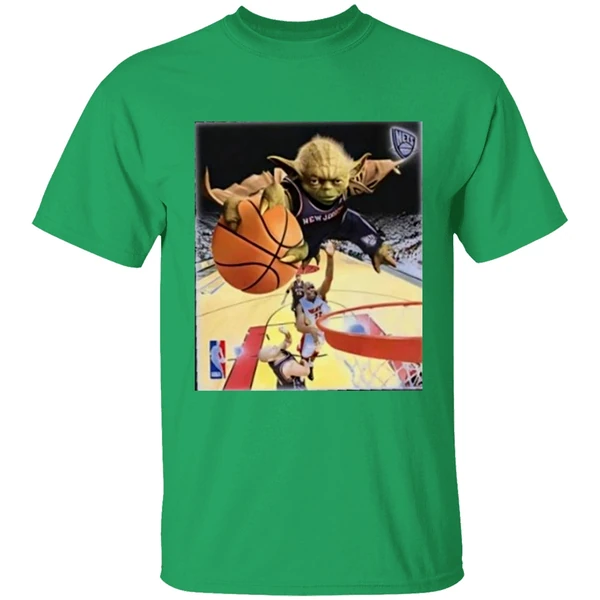 Yoda Slam Dunk Basketball Nets Shirt - Image 2