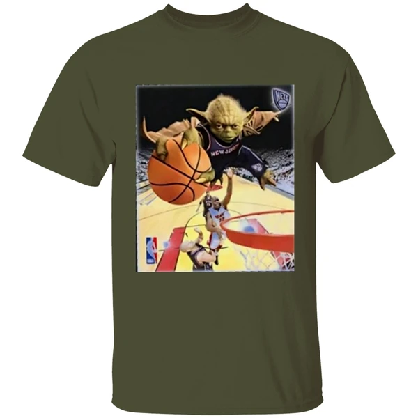 Yoda Slam Dunk Basketball Nets Shirt - Image 4