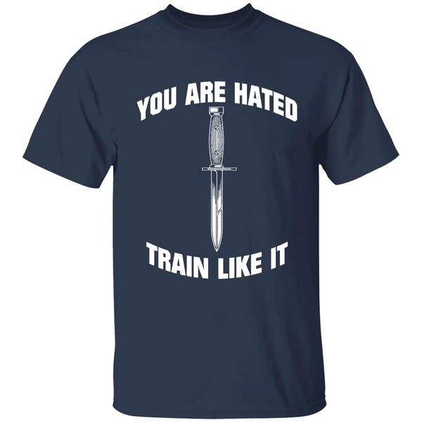 you are hated train like it shirt navy