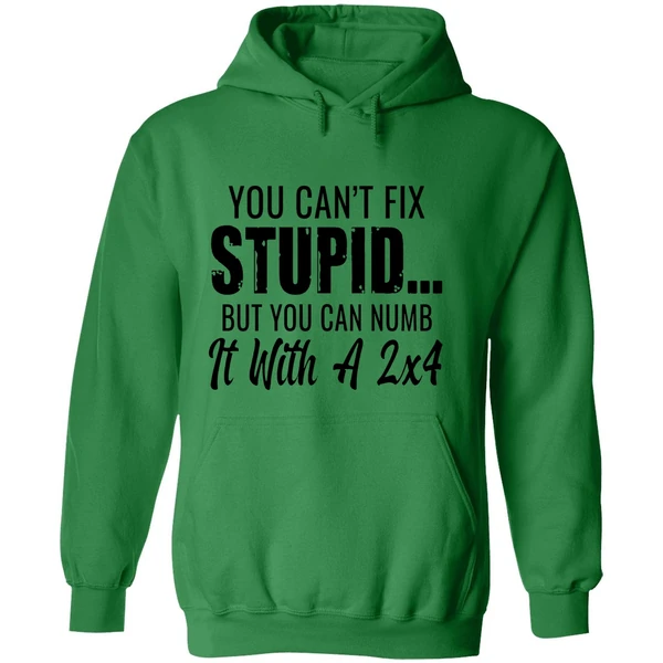 You Cant Fix Stupid But You Can Numb It With A 2x4 Hoodie - Image 2