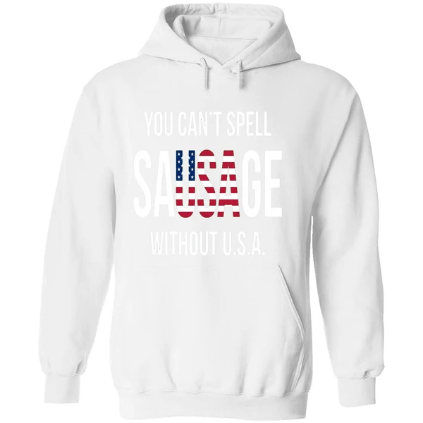 You Can't Spell Sausage Without Usa Hoodie - Image 8