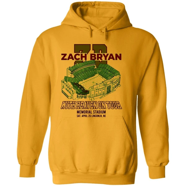 Zach Bryan With Heaven On Tour 2026 At Lincoln Ne Memorial Stadium Hoodie