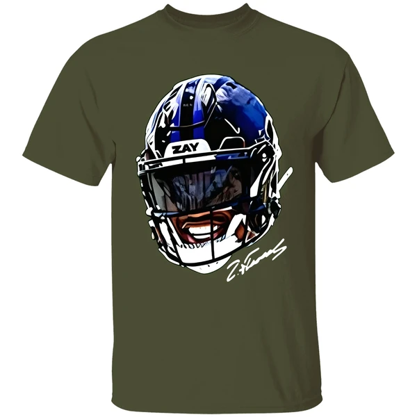 Zay Flowers Big Face Helmet Baltimore Ravens Nfl Football Shirt - Image 3
